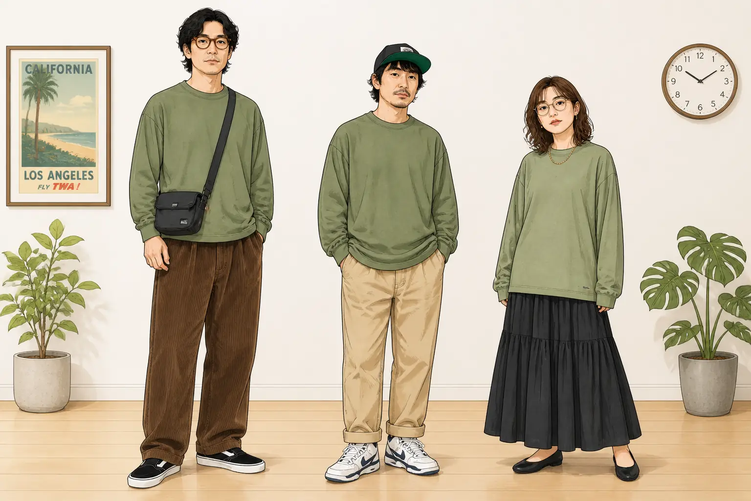 コーデ全体イメージ(タップで各モデル)