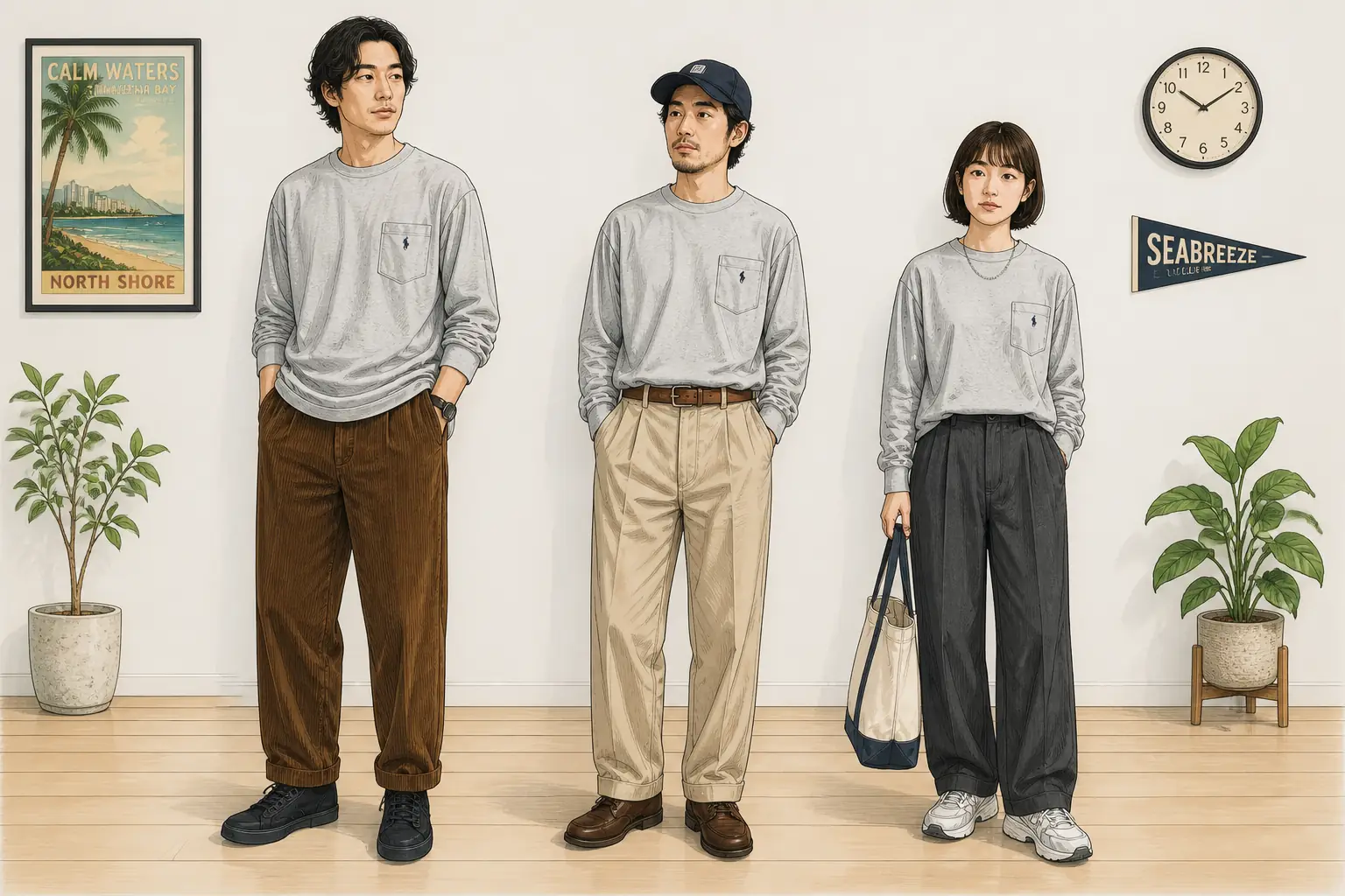コーデ全体イメージ(タップで各モデル)