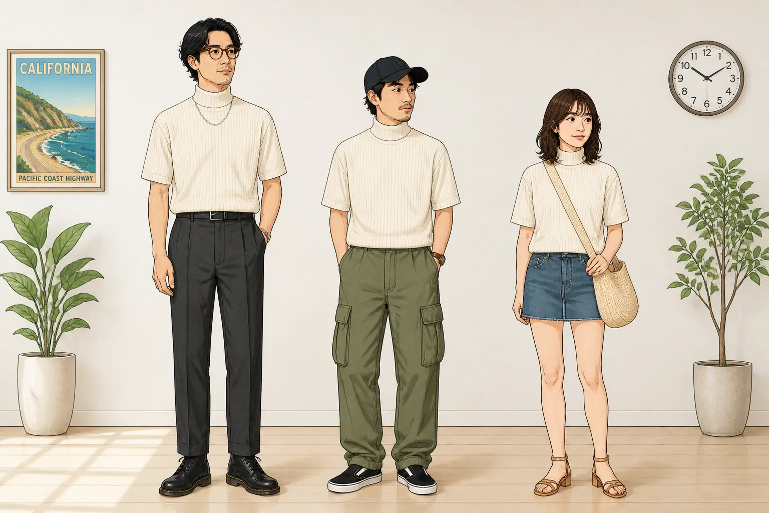 コーデ全体イメージ(タップで各モデル)