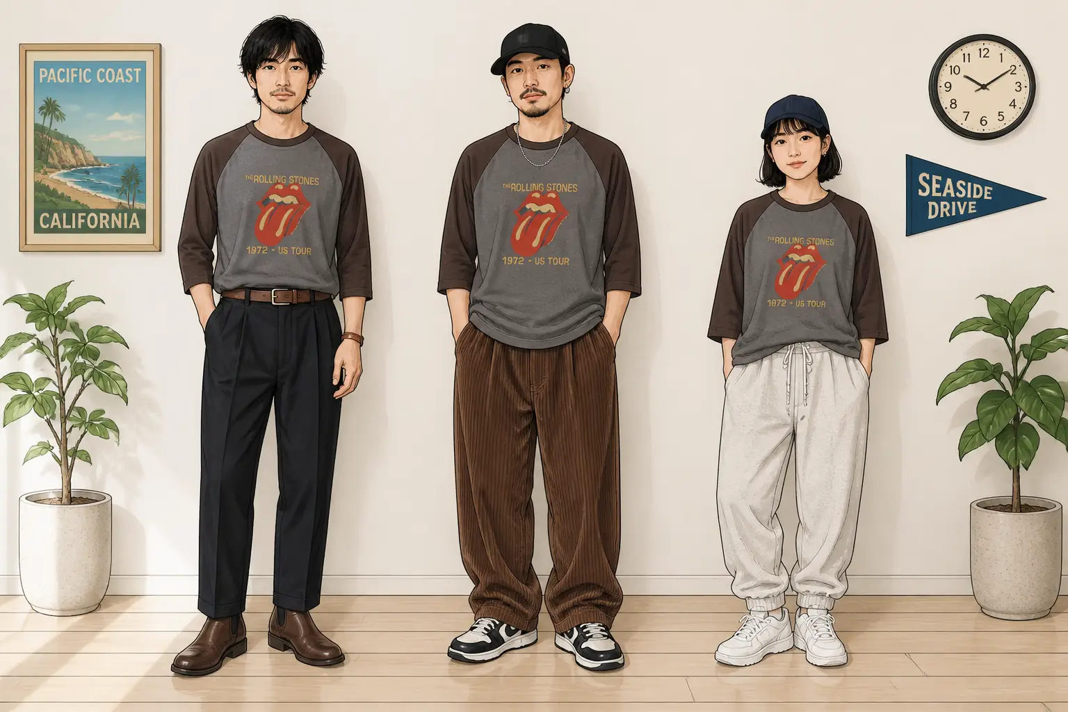 コーデ全体イメージ(タップで各モデル)