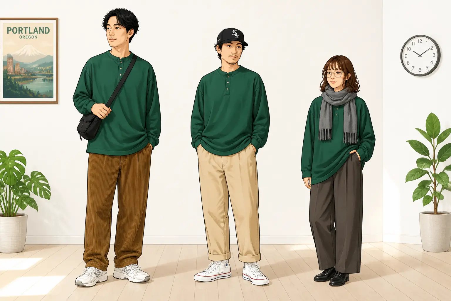 コーデ全体イメージ(タップで各モデル)