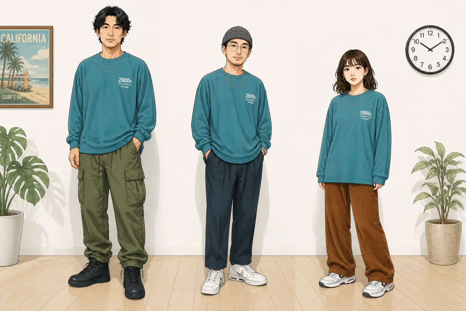 コーデ全体イメージ(タップで各モデル)