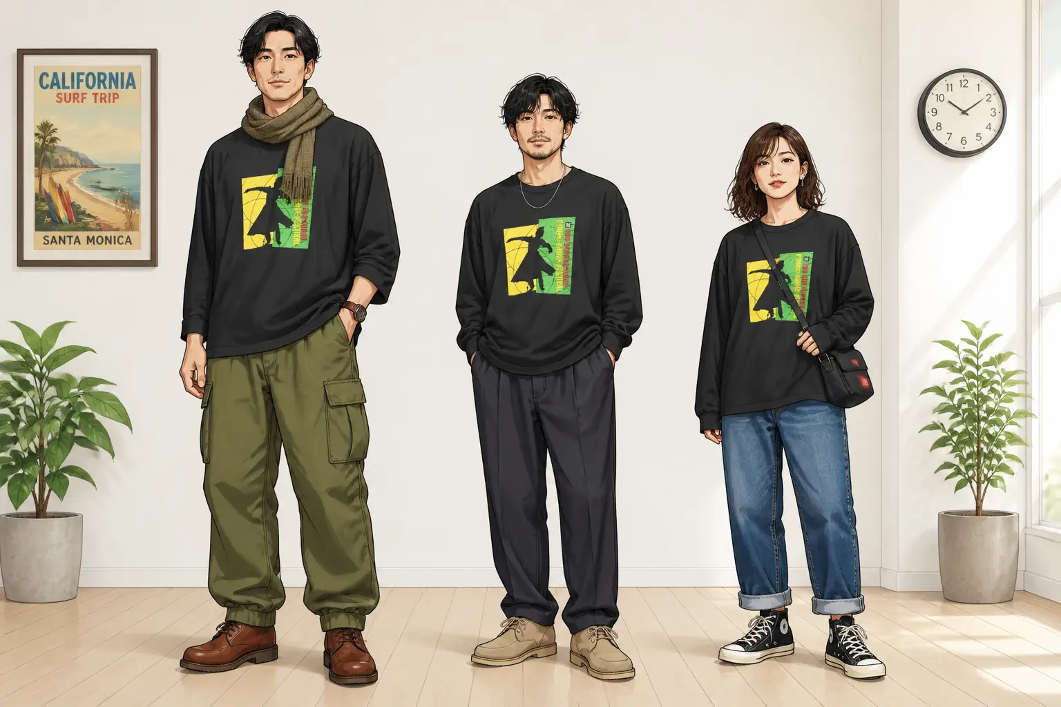 コーデ全体イメージ(タップで各モデル)