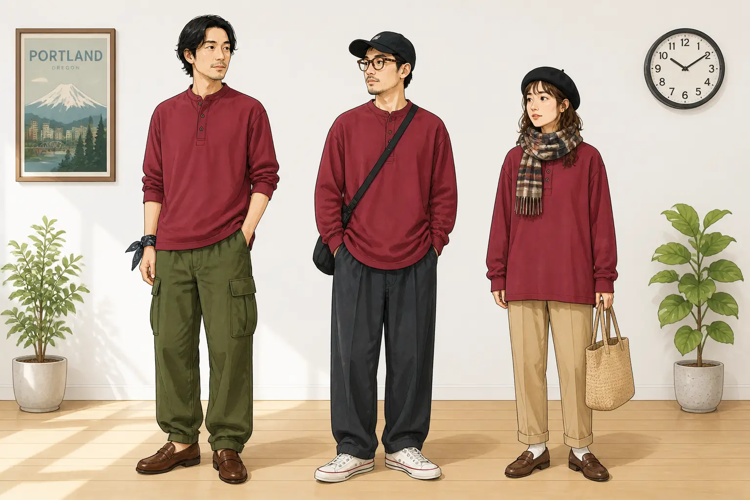 コーデ全体イメージ(タップで各モデル)