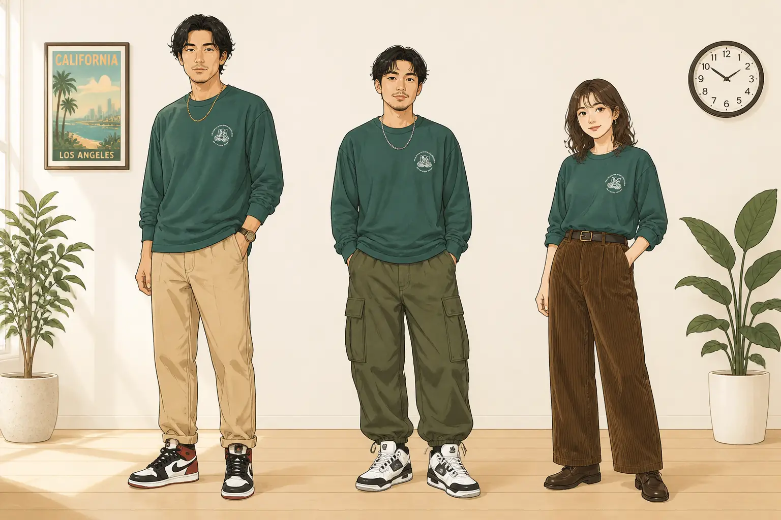 コーデ全体イメージ(タップで各モデル)