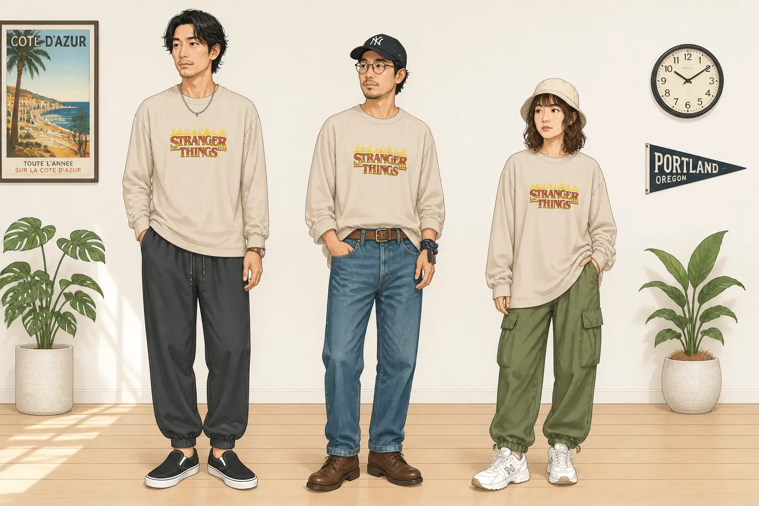 コーデ全体イメージ(タップで各モデル)