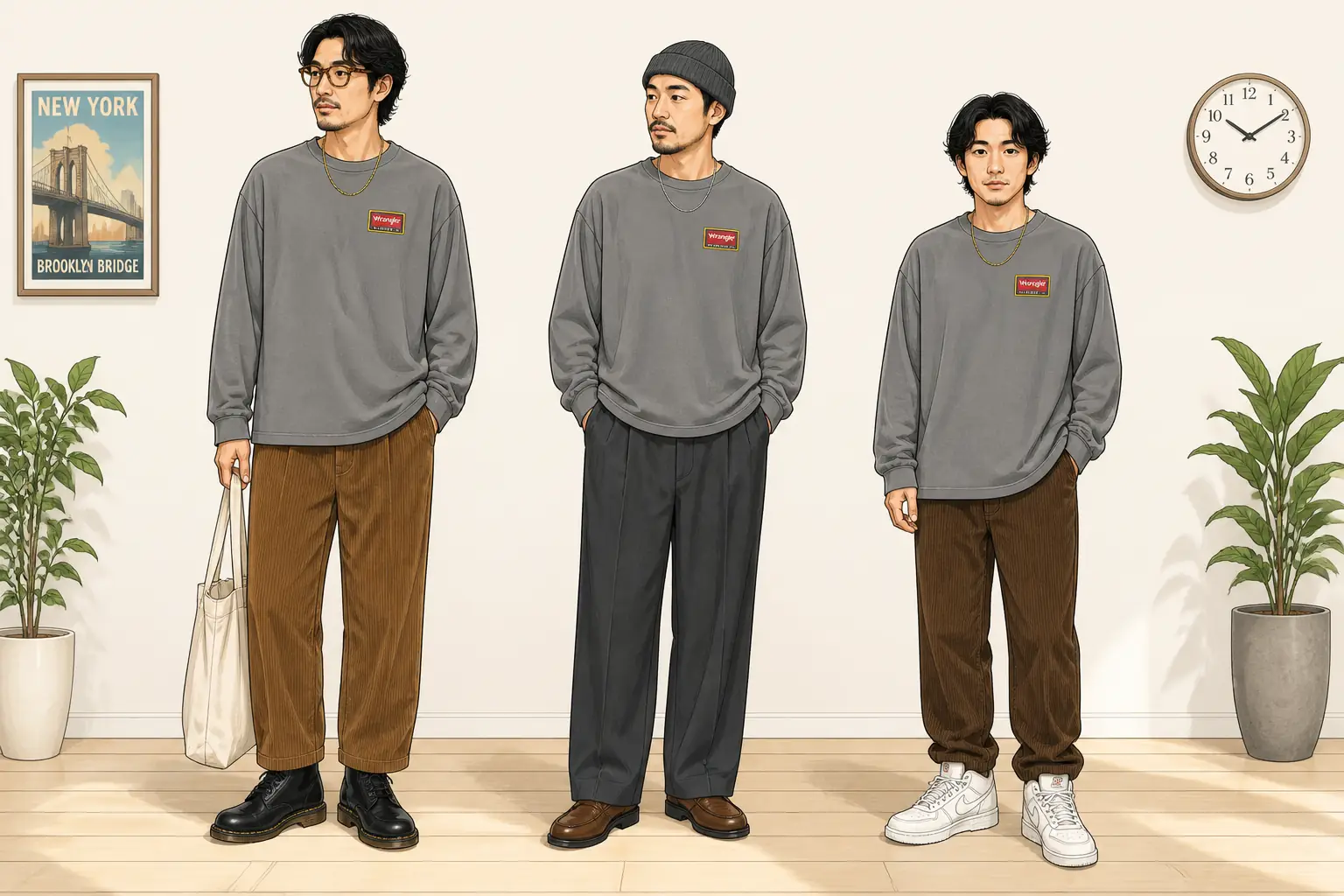 コーデ全体イメージ(タップで各モデル)