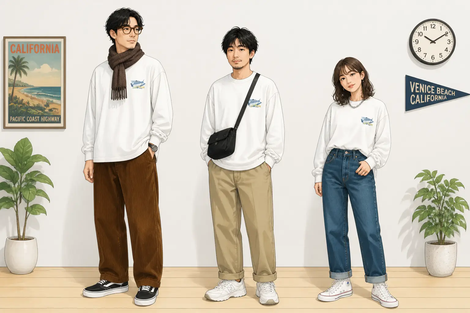 コーデ全体イメージ(タップで各モデル)