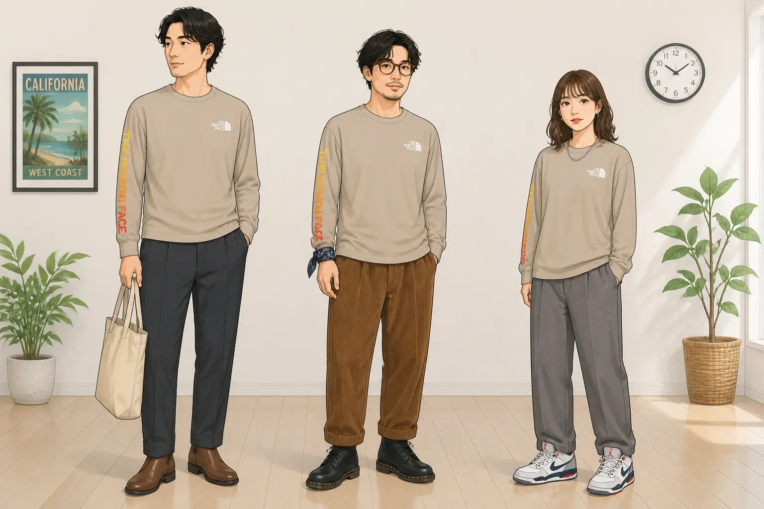 コーデ全体イメージ(タップで各モデル)