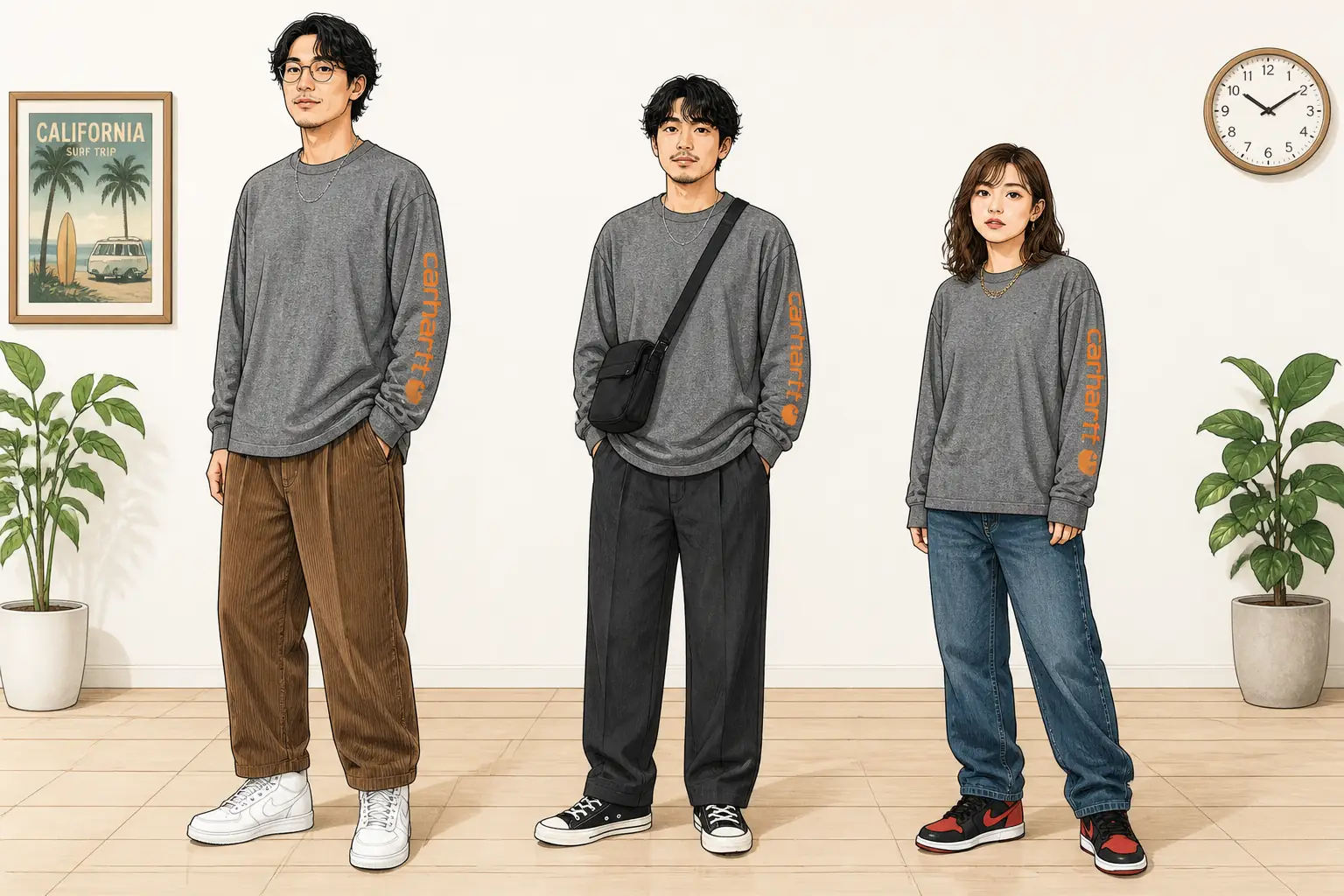 コーデ全体イメージ(タップで各モデル)