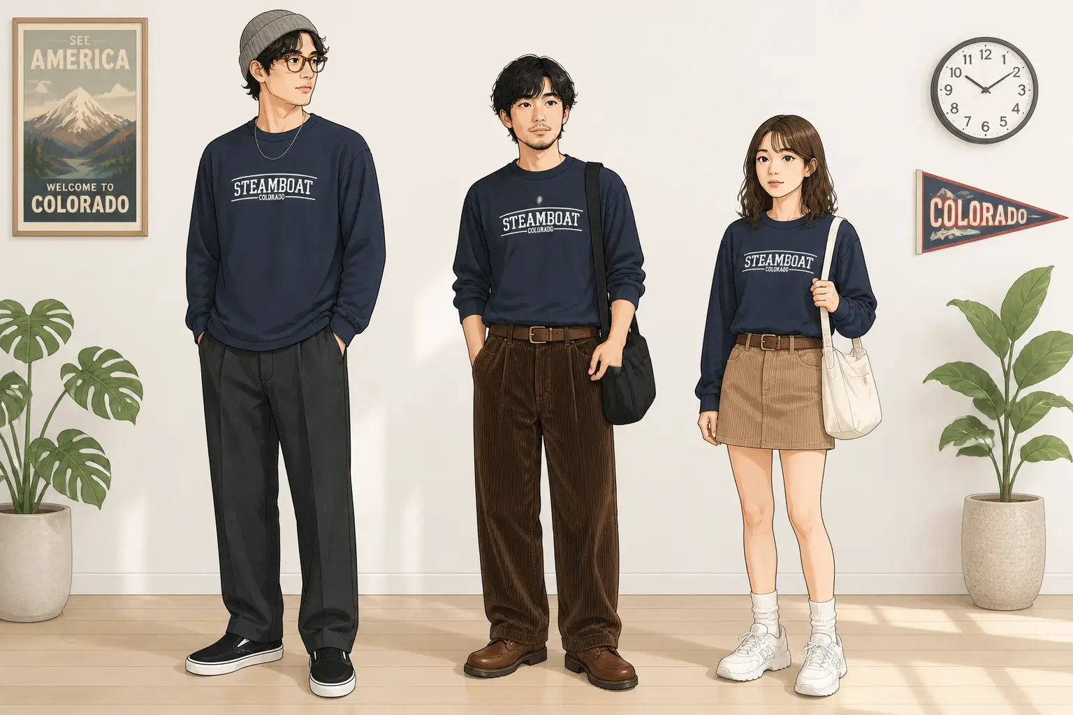 コーデ全体イメージ(タップで各モデル)