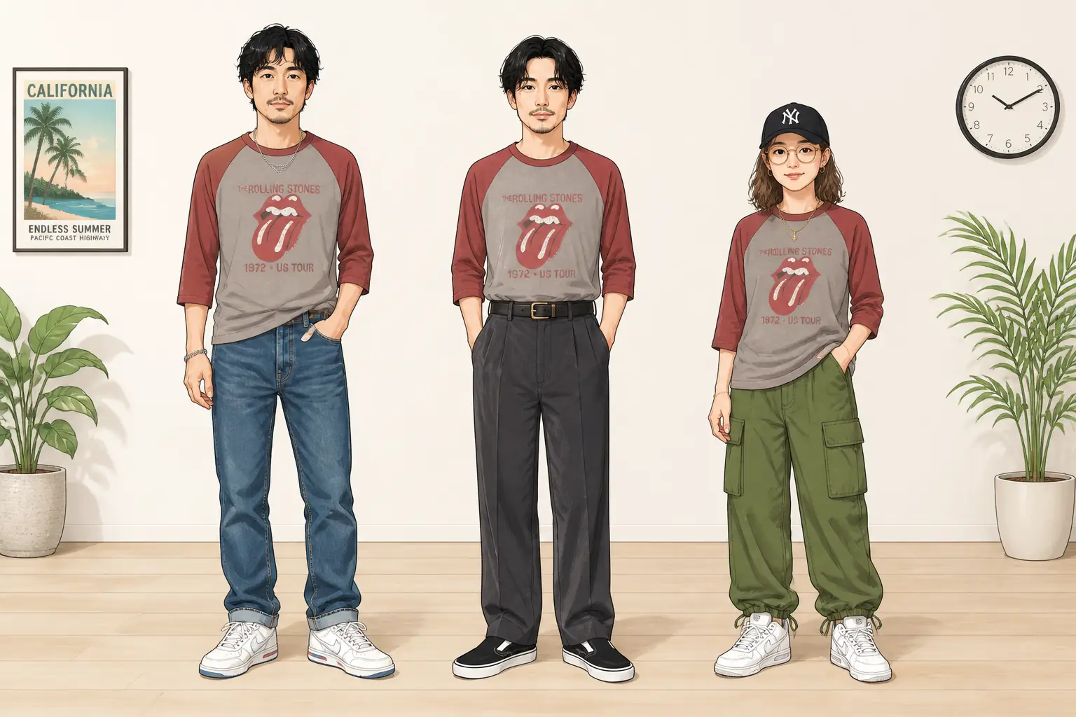 コーデ全体イメージ(タップで各モデル)