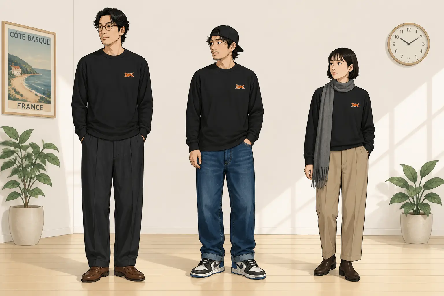 コーデ全体イメージ(タップで各モデル)