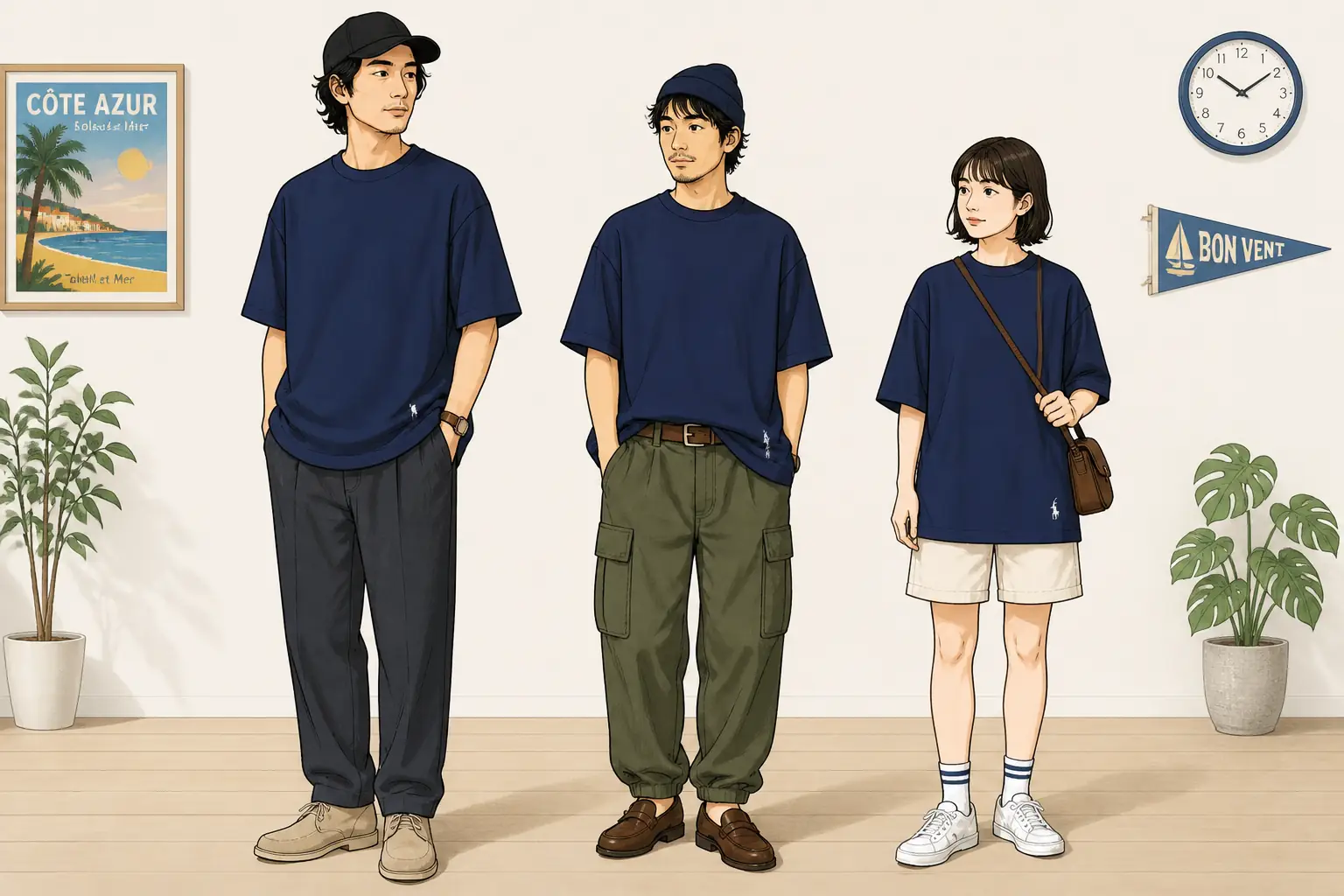 コーデ全体イメージ(タップで各モデル)