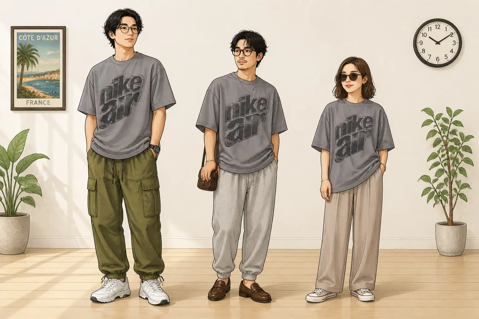 コーデ全体イメージ(タップで各モデル)