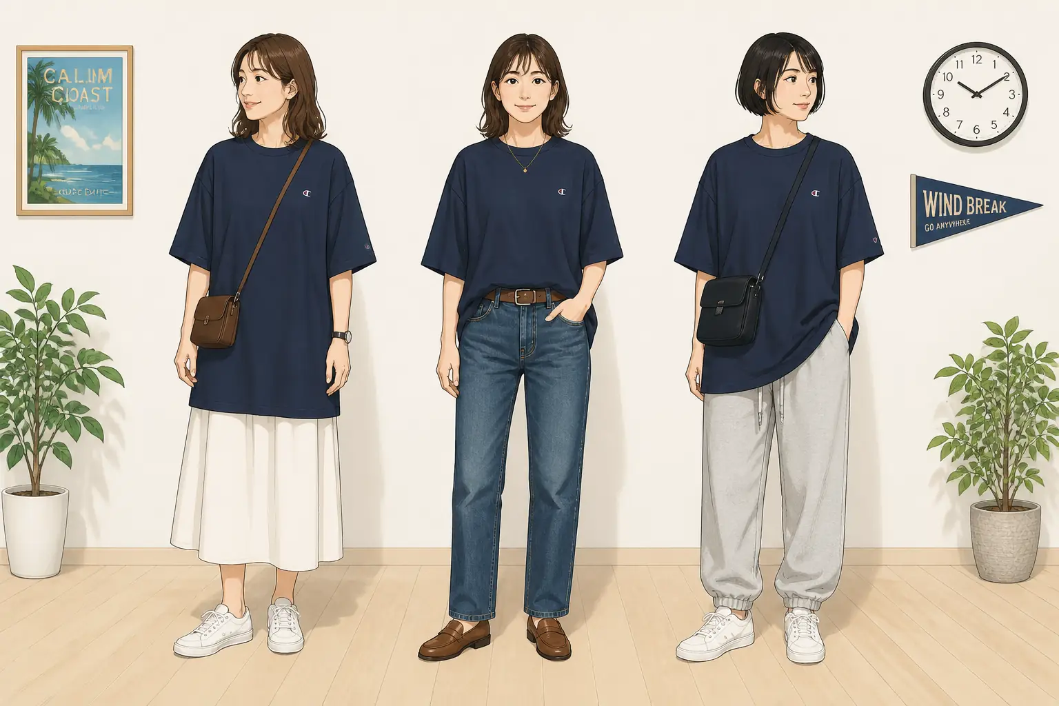 コーデ全体イメージ(タップで各モデル)