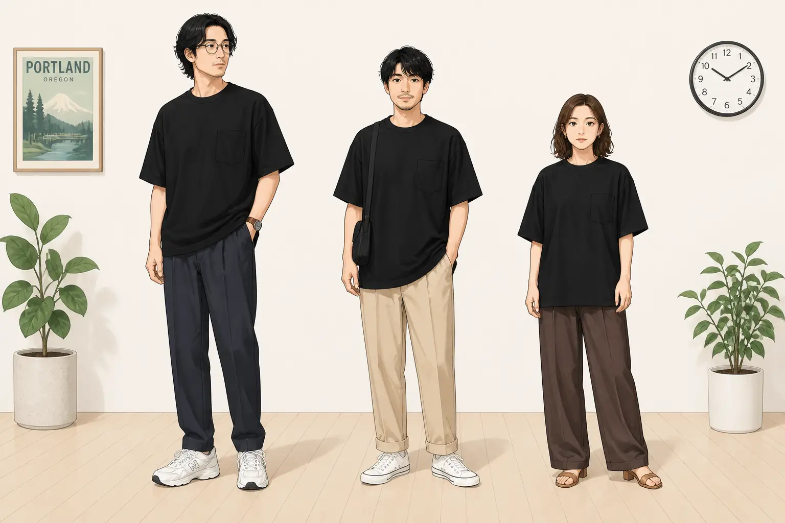 コーデ全体イメージ(タップで各モデル)