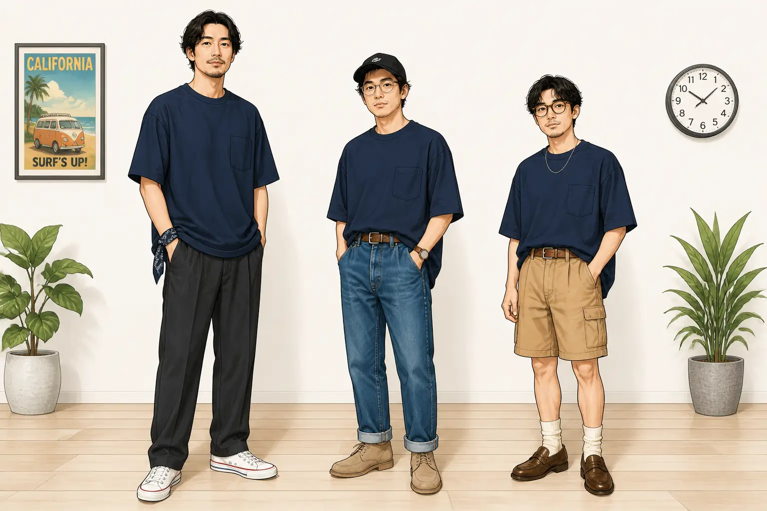 コーデ全体イメージ(タップで各モデル)