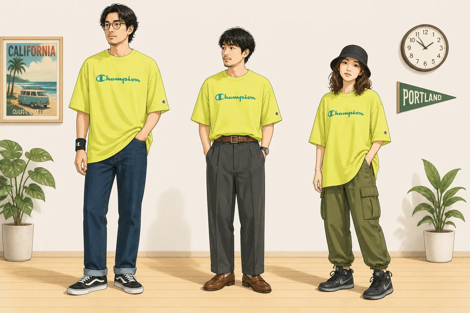 コーデ全体イメージ(タップで各モデル)