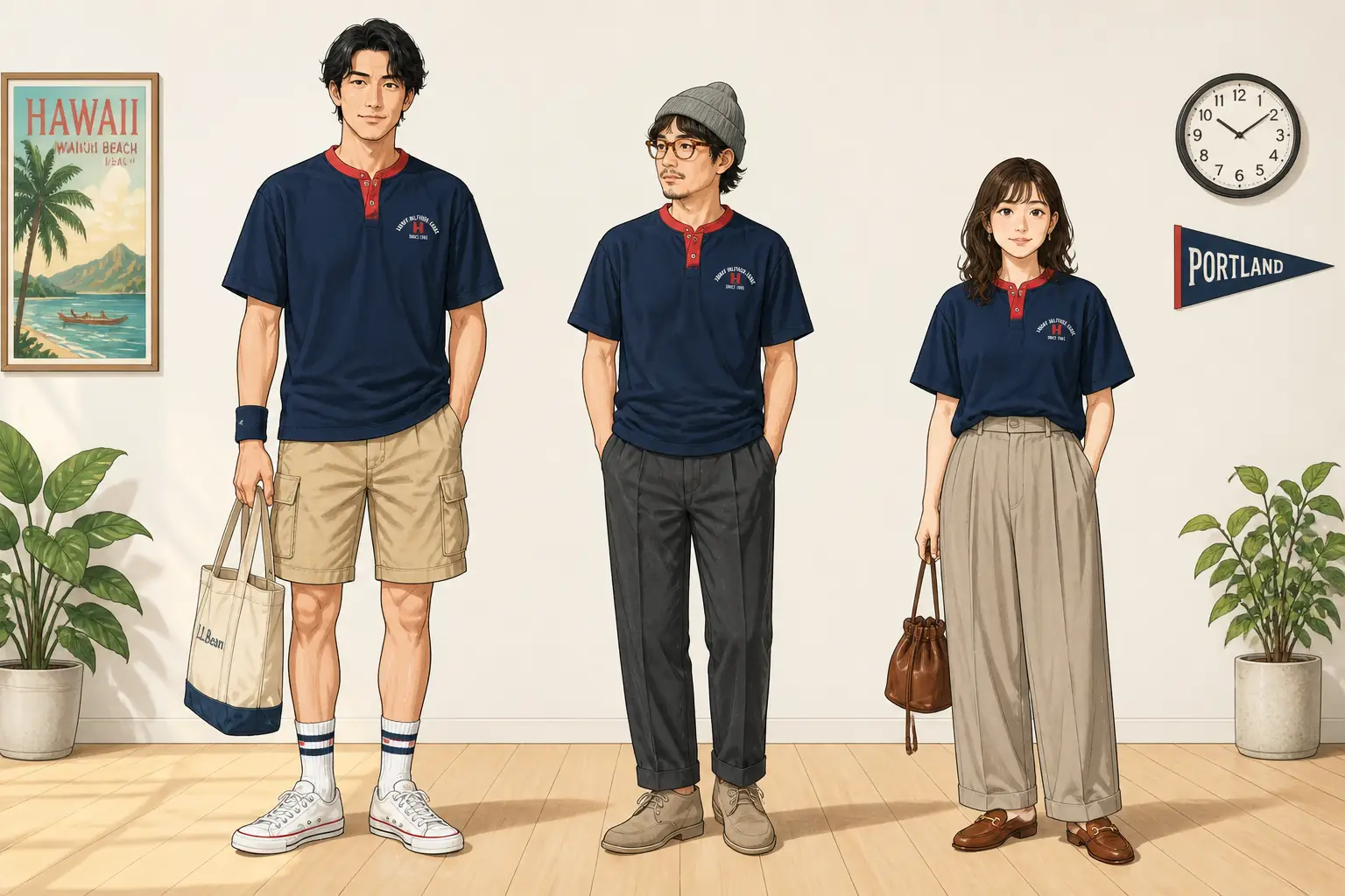コーデ全体イメージ(タップで各モデル)
