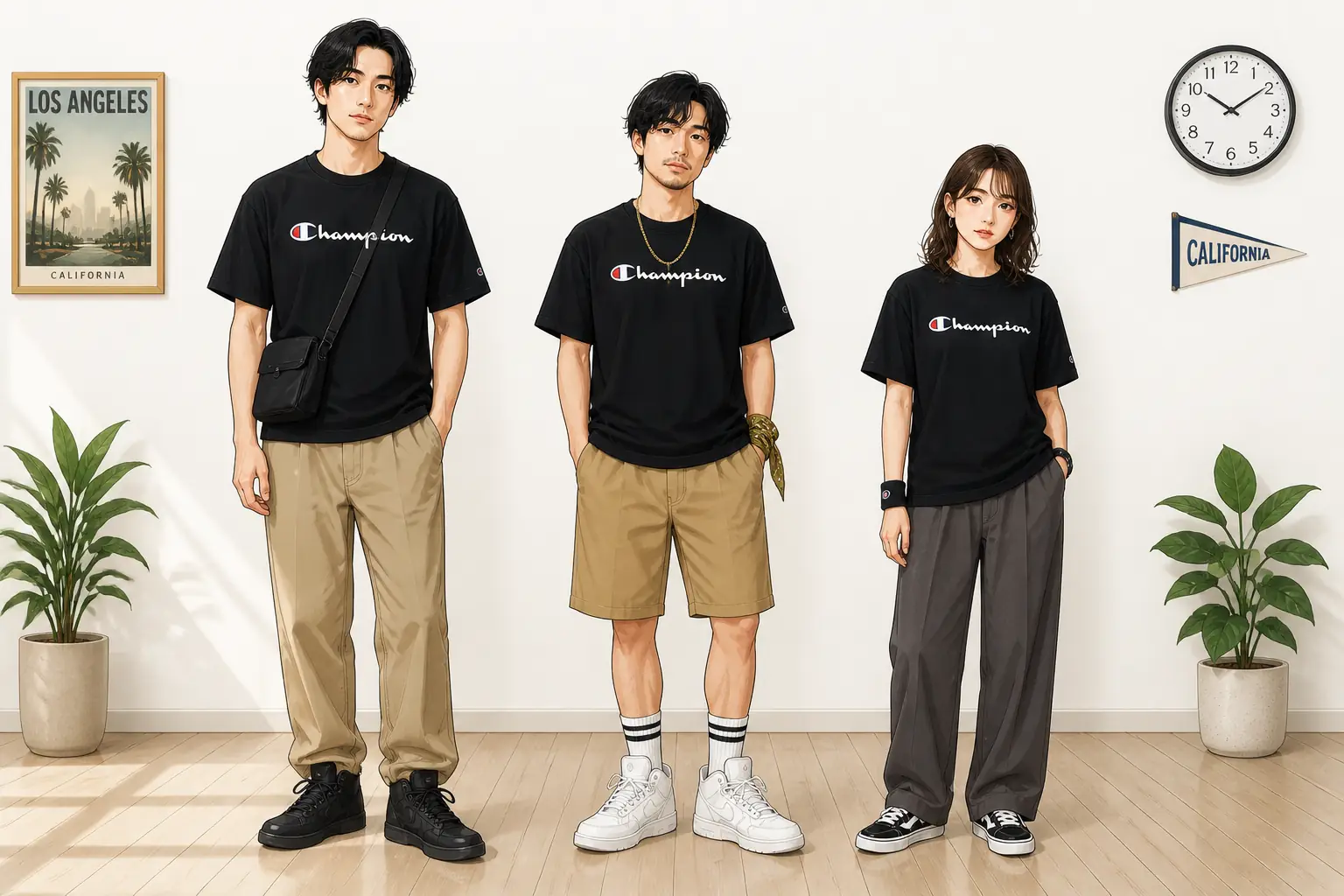 コーデ全体イメージ(タップで各モデル)