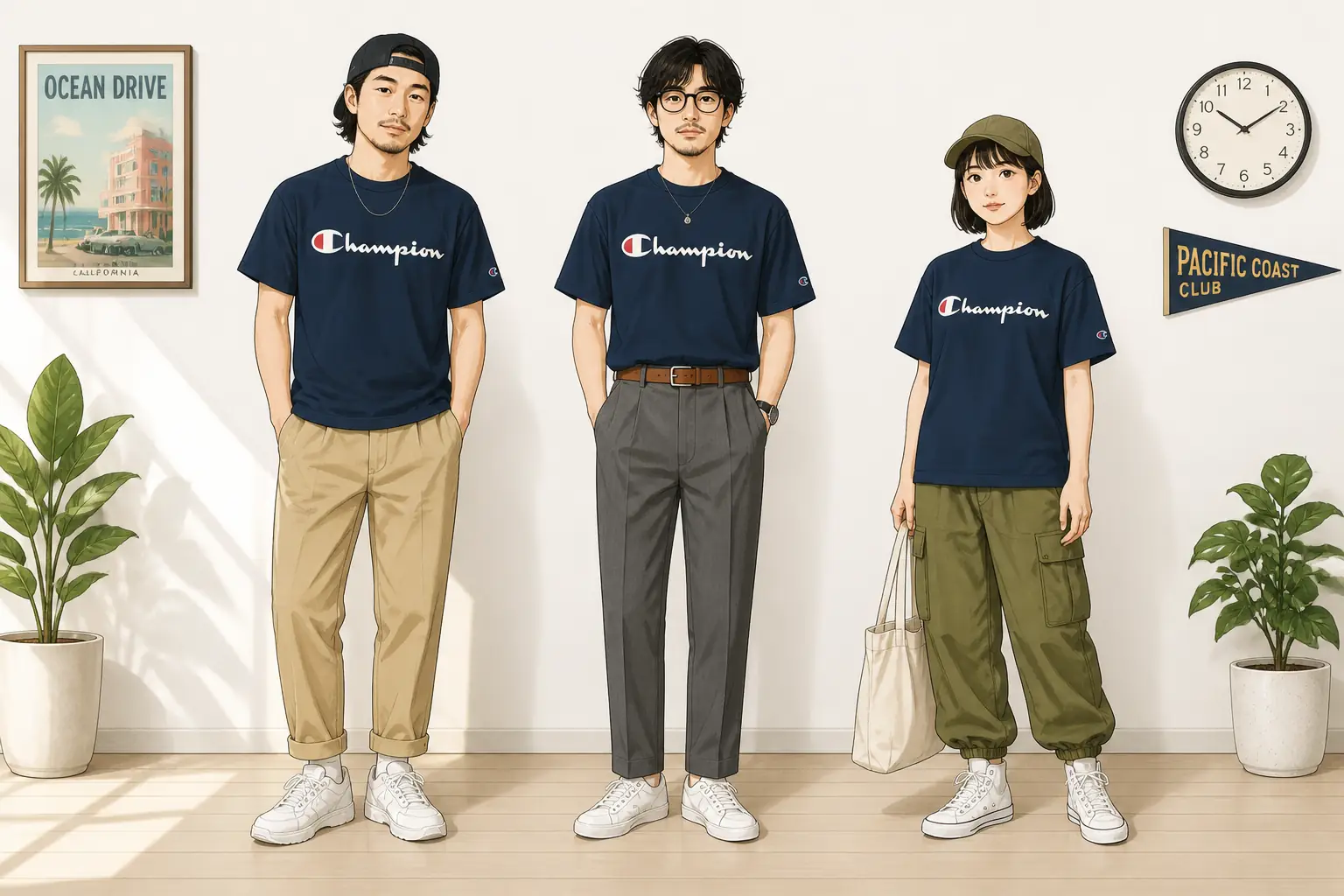 コーデ全体イメージ(タップで各モデル)