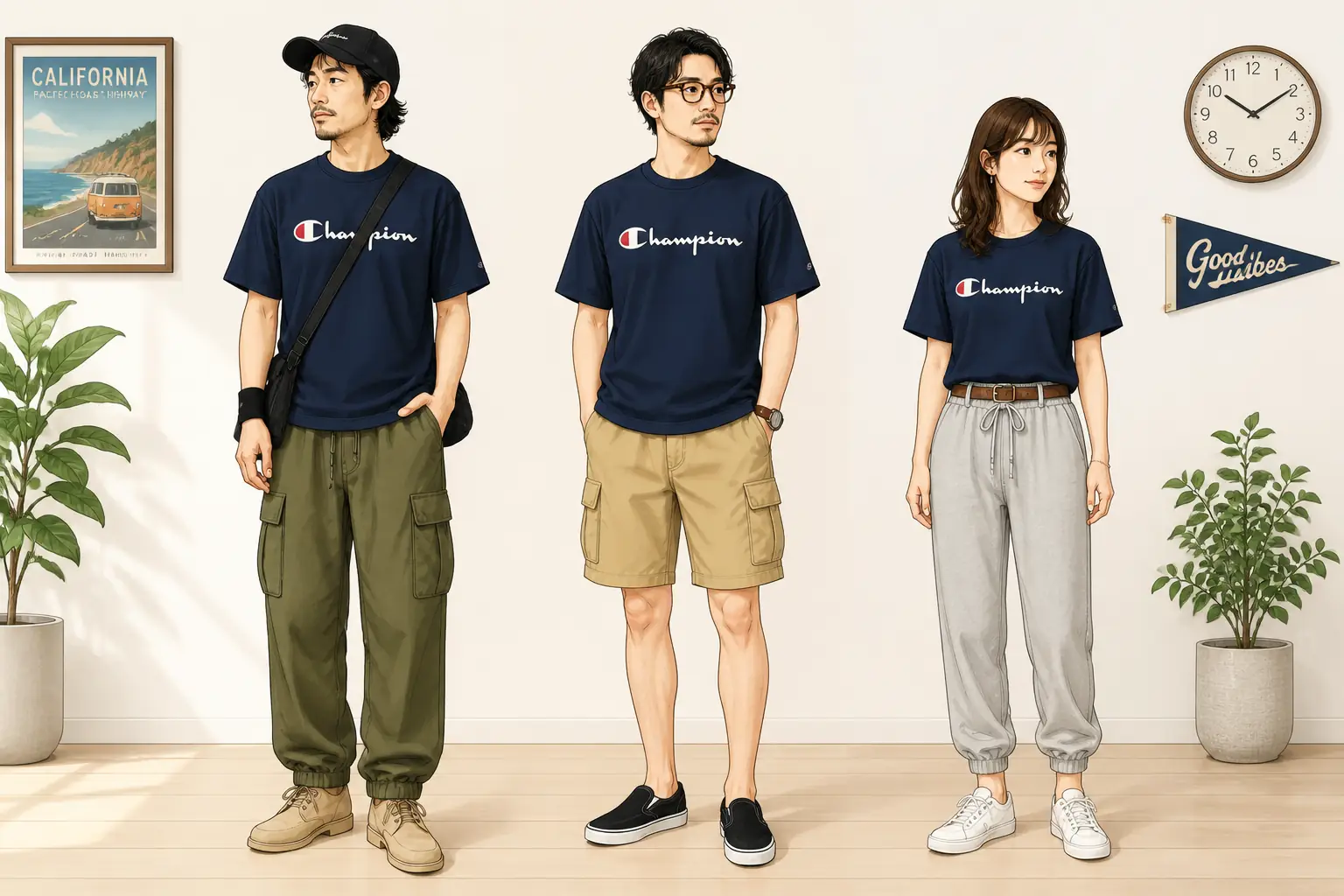 コーデ全体イメージ(タップで各モデル)