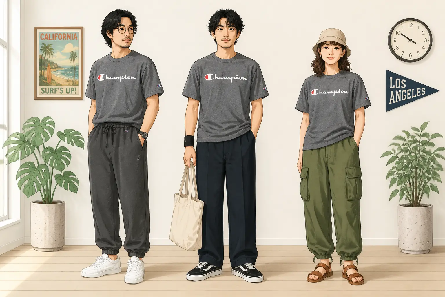 コーデ全体イメージ(タップで各モデル)