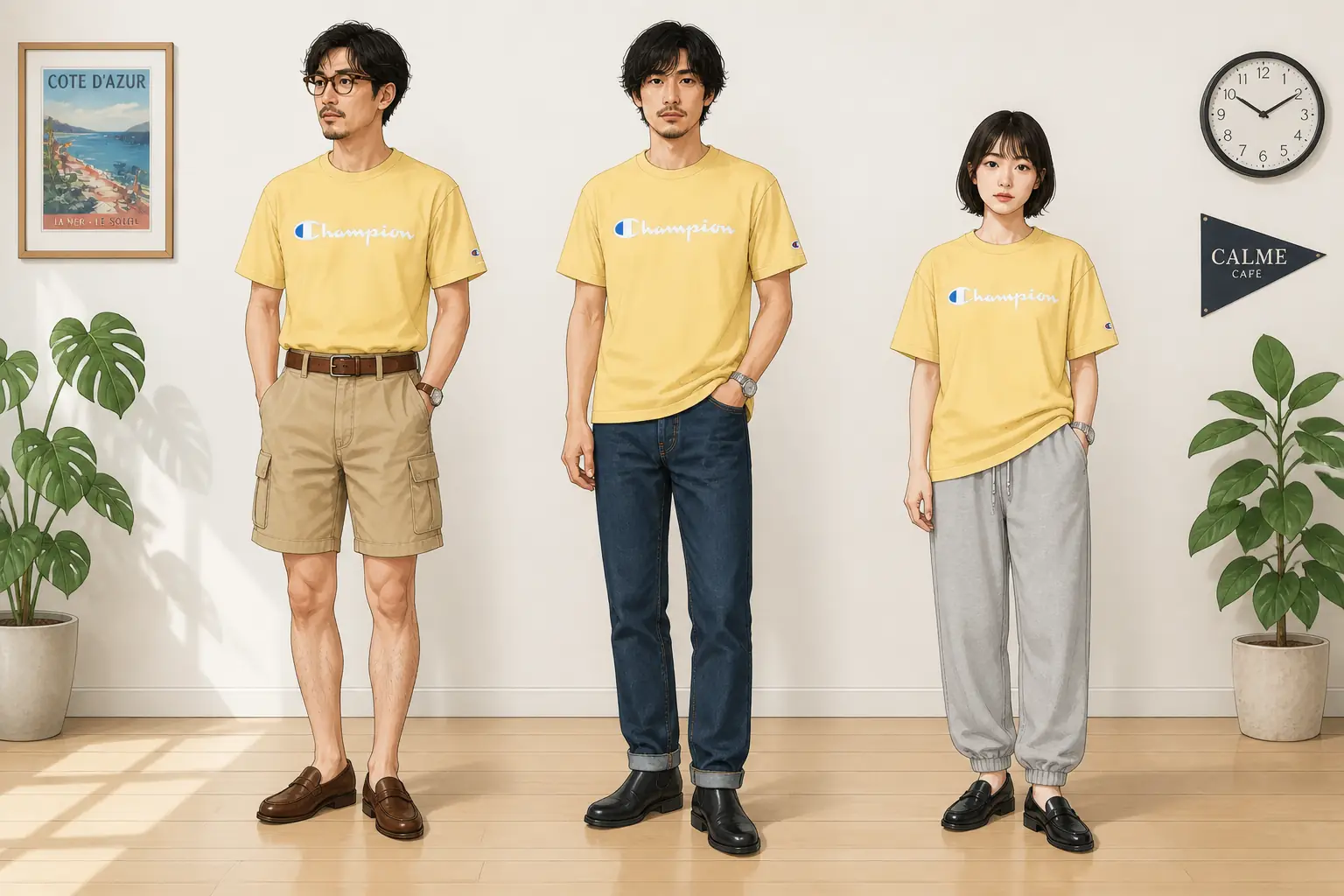コーデ全体イメージ(タップで各モデル)