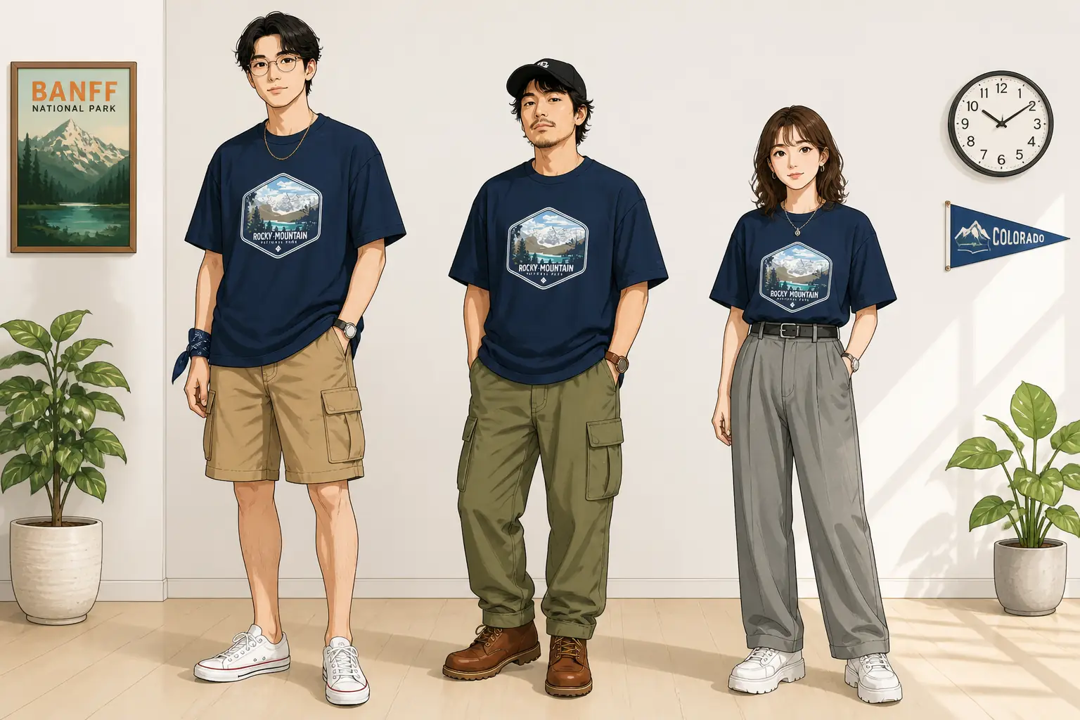 コーデ全体イメージ(タップで各モデル)