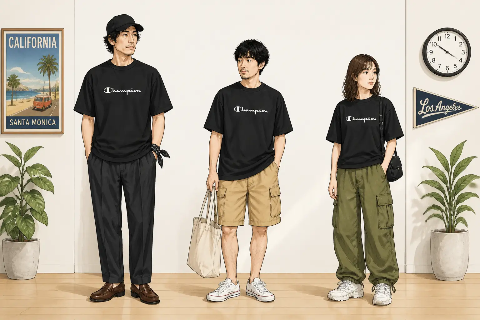 コーデ全体イメージ(タップで各モデル)