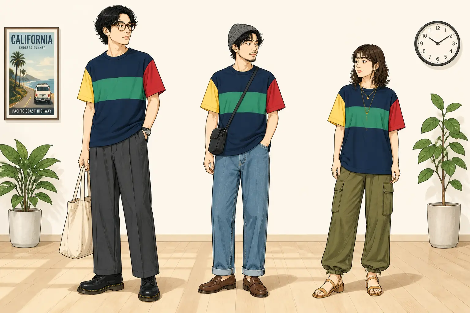 コーデ全体イメージ(タップで各モデル)