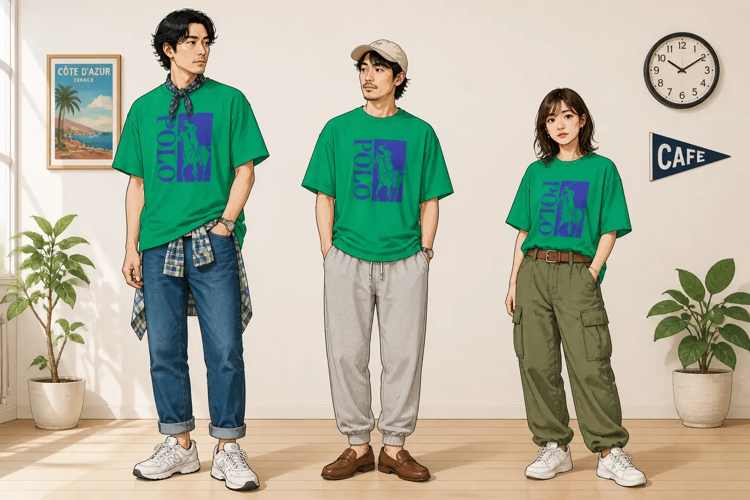 コーデ全体イメージ(タップで各モデル)