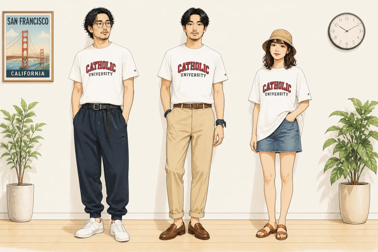 コーデ全体イメージ(タップで各モデル)