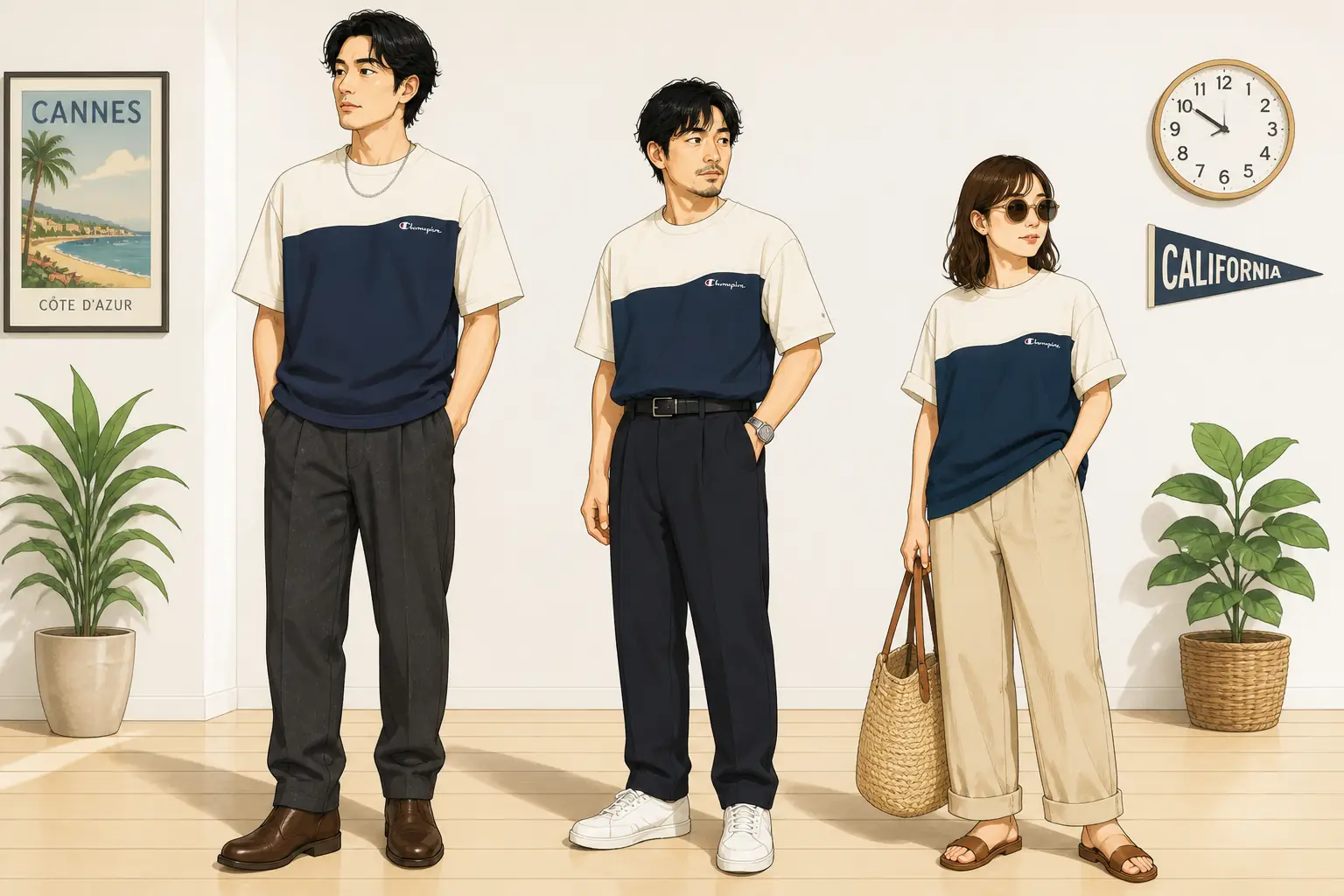 コーデ全体イメージ(タップで各モデル)
