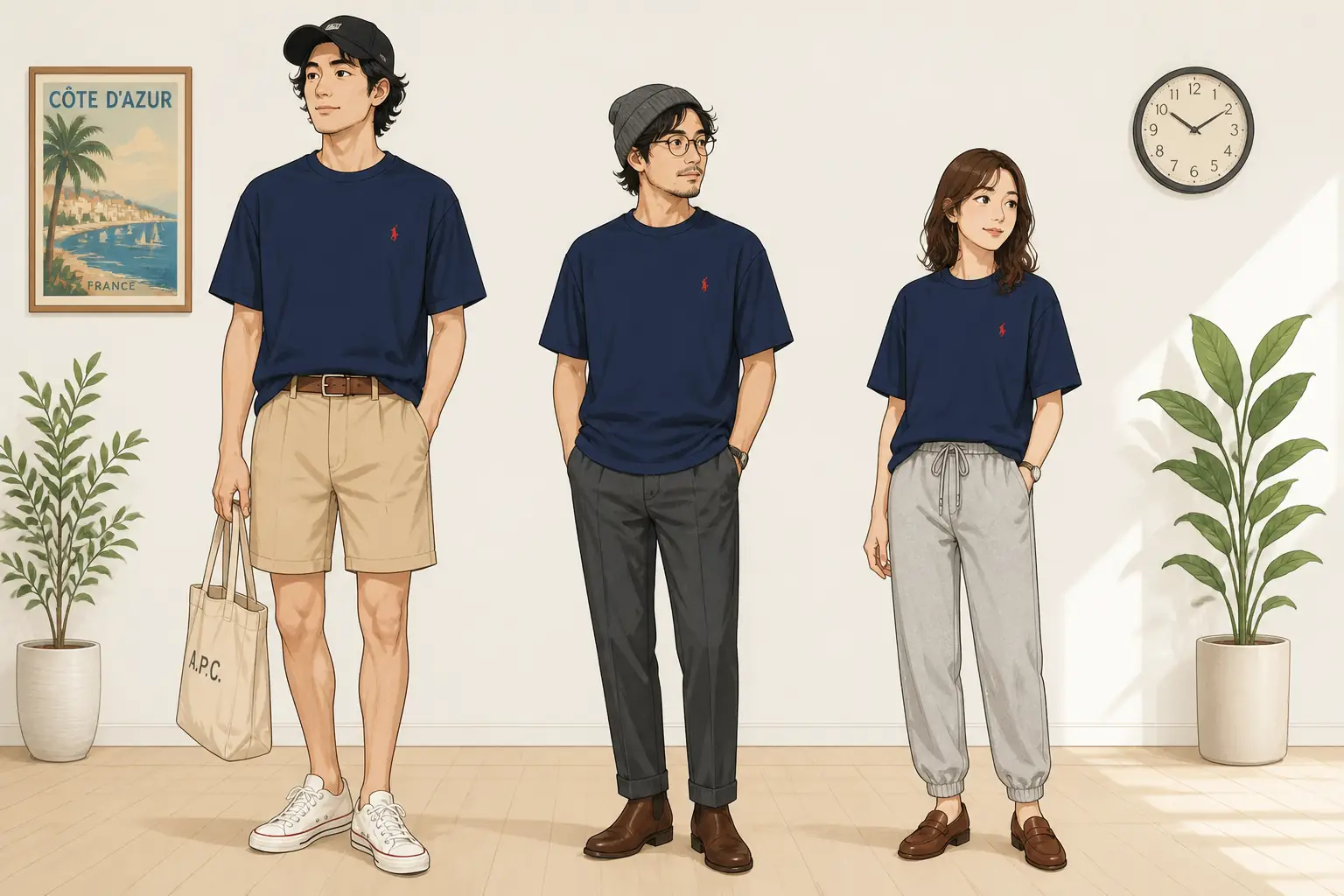 コーデ全体イメージ(タップで各モデル)