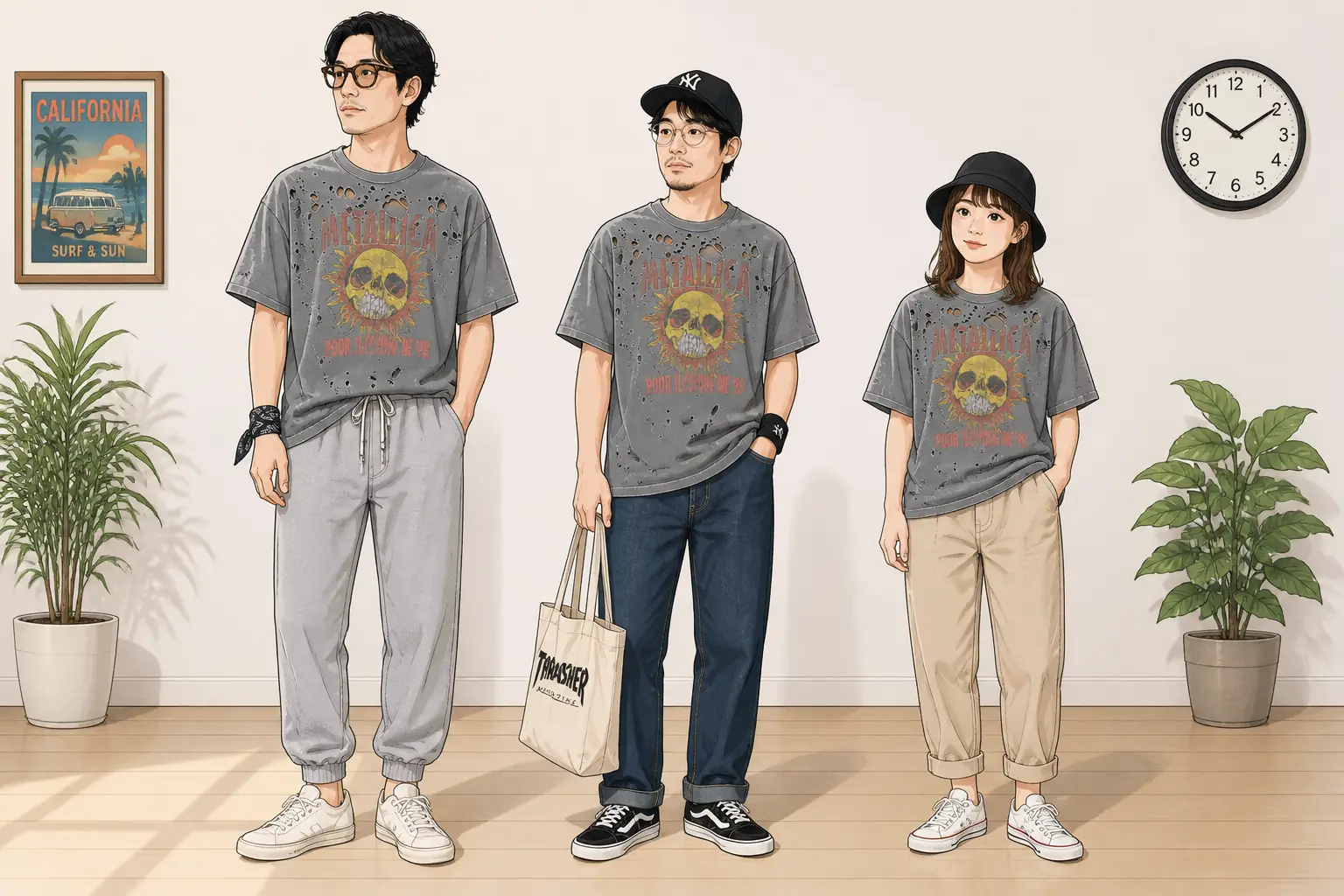 コーデ全体イメージ(タップで各モデル)