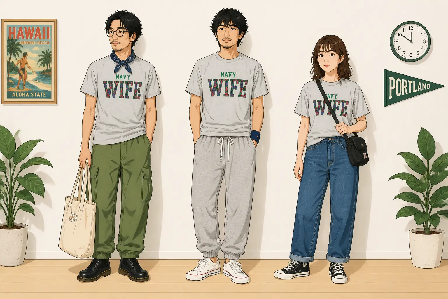 コーデ全体イメージ(タップで各モデル)