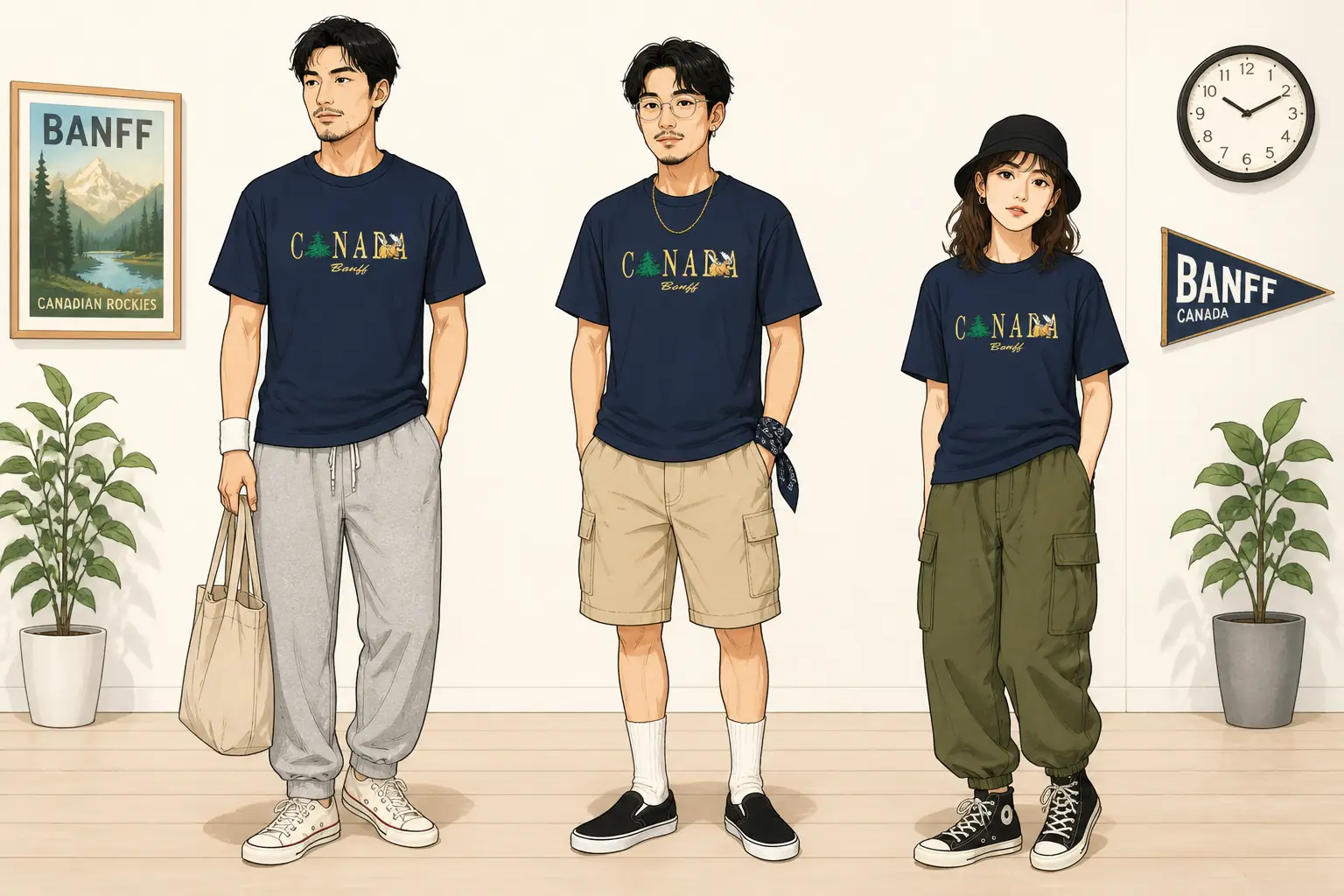 コーデ全体イメージ(タップで各モデル)