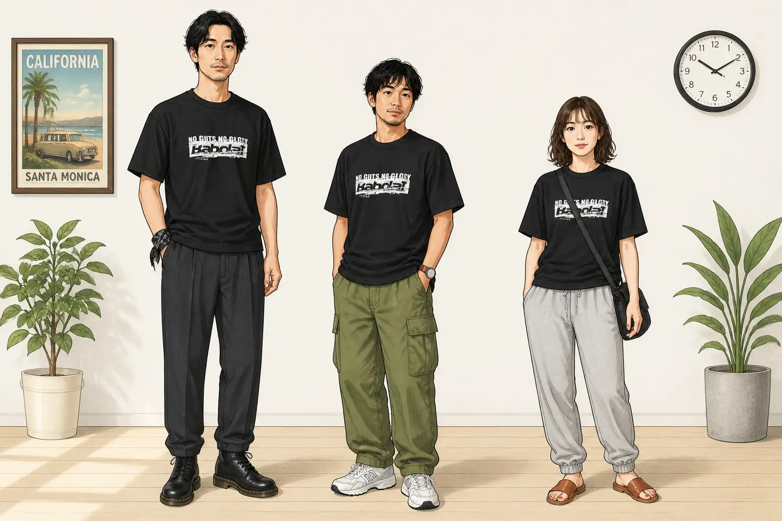 コーデ全体イメージ(タップで各モデル)