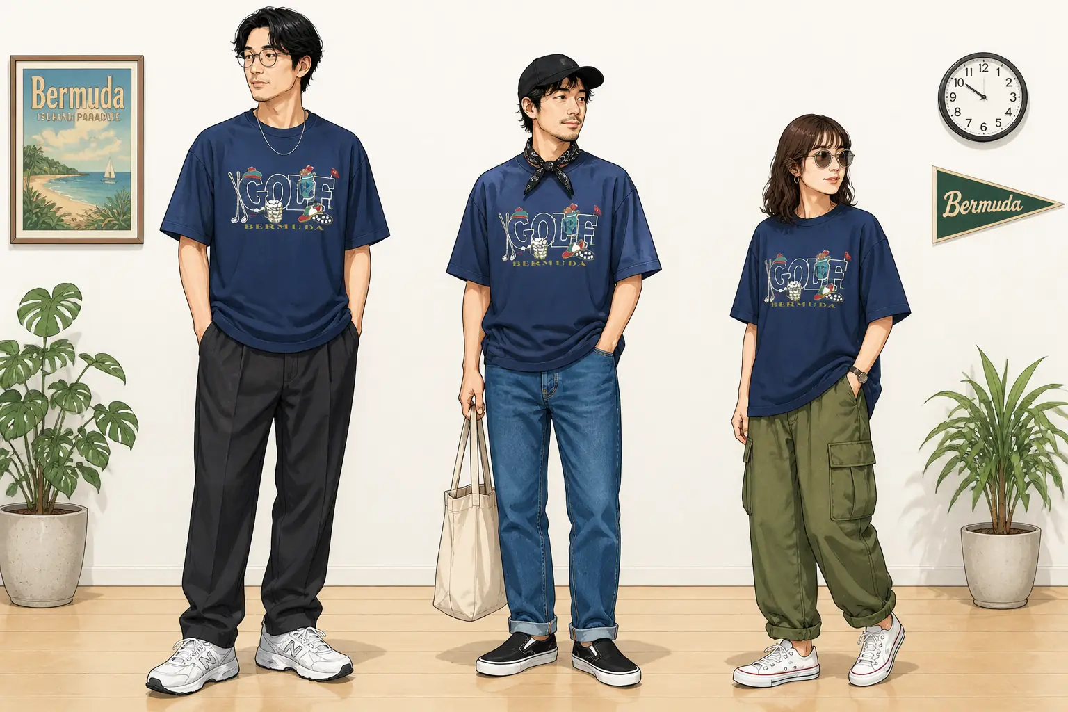 コーデ全体イメージ(タップで各モデル)