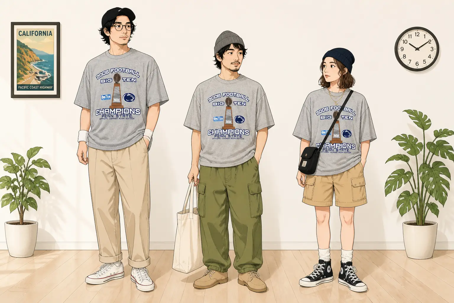 コーデ全体イメージ(タップで各モデル)