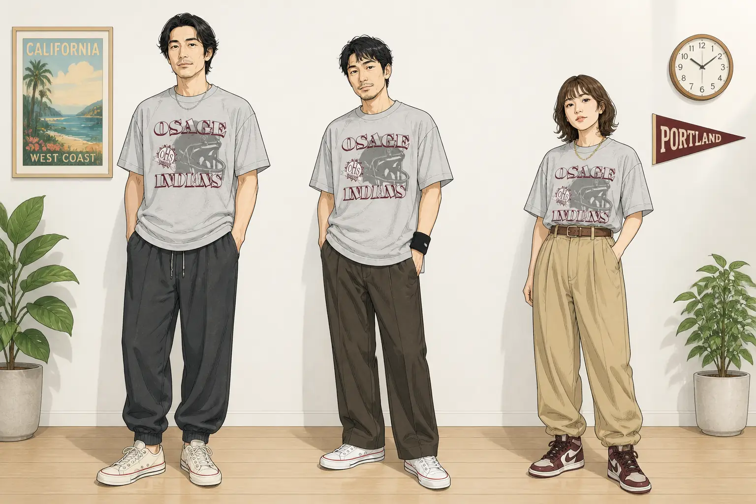 コーデ全体イメージ(タップで各モデル)