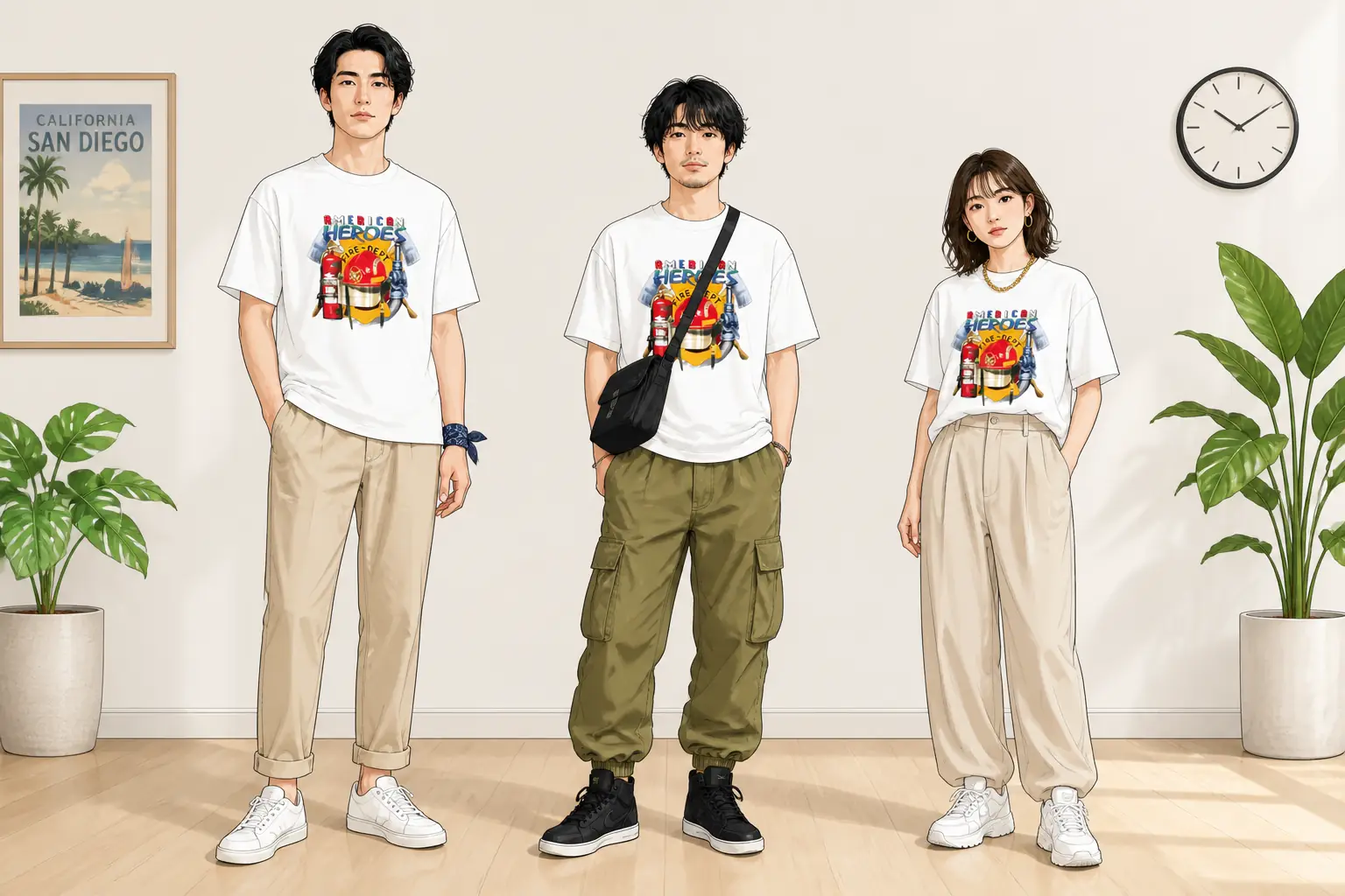 コーデ全体イメージ(タップで各モデル)