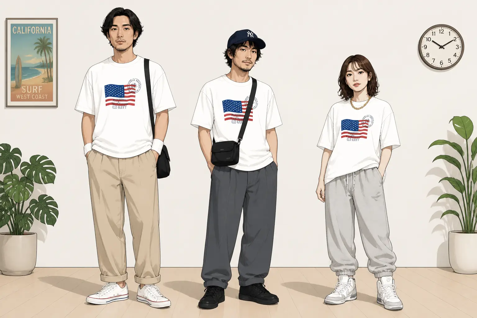 コーデ全体イメージ(タップで各モデル)