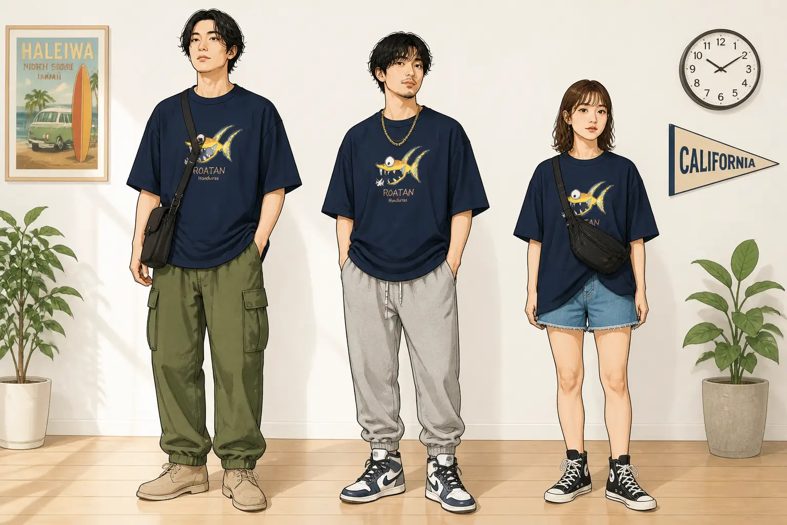 コーデ全体イメージ(タップで各モデル)