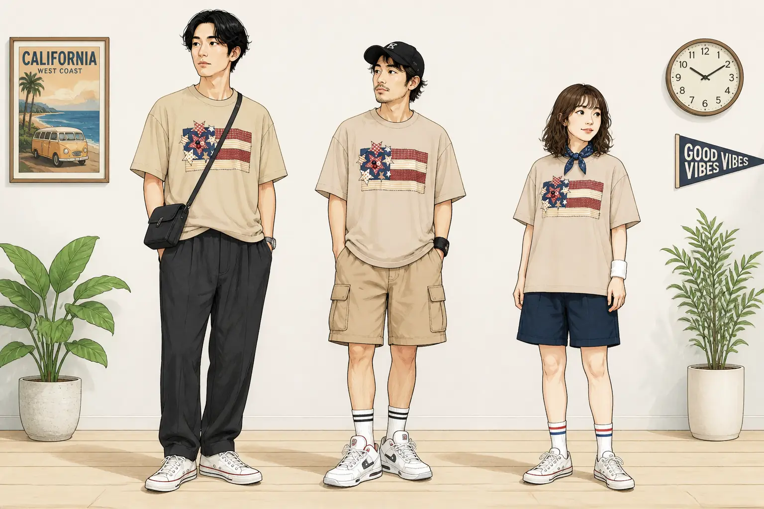 コーデ全体イメージ(タップで各モデル)