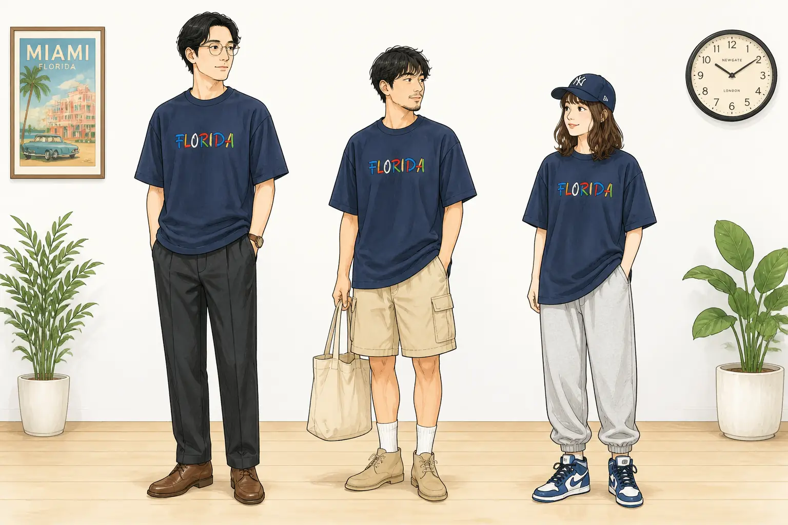 コーデ全体イメージ(タップで各モデル)