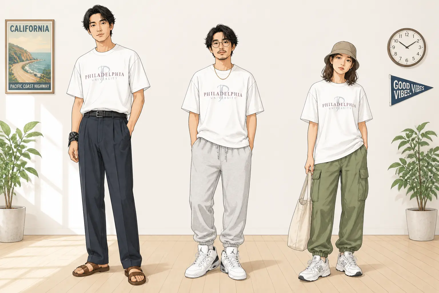 コーデ全体イメージ(タップで各モデル)
