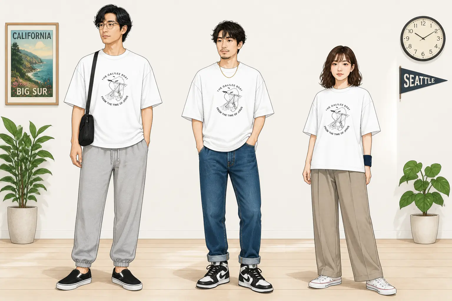 コーデ全体イメージ(タップで各モデル)